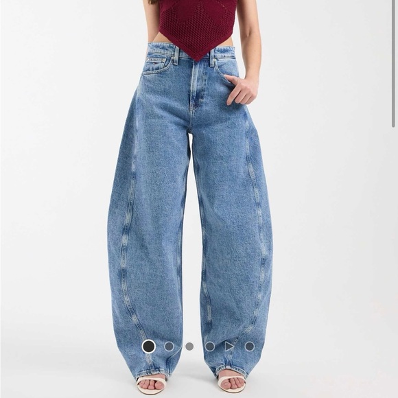 Tommy Hilfiger Denim - Wide Leg High-Rise Women's Jeans - Light Blue